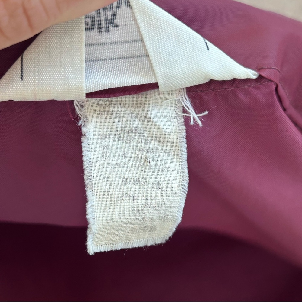 Vintage Chalk Line Dura Torq Fasteners Nylon Coach Jacket Burgundy Men's Medium - Picture 9 of 11